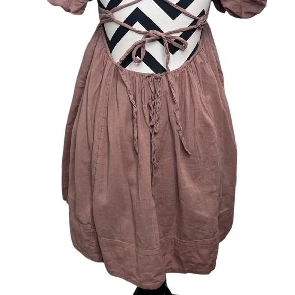 Free People Boho Gauze 100% Cotton Sz XS Coquette Free-est Marina Mini Dress - Picture 9 of 15